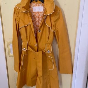 Yellow Women's Trench Coat